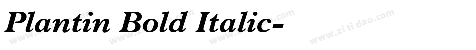 Plantin Bold Italic字体转换